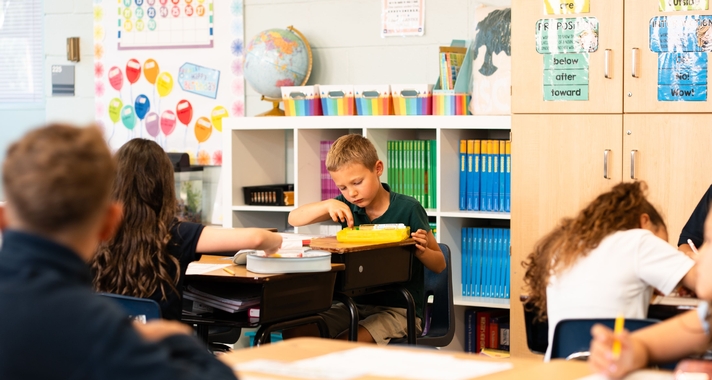 Students at Desks